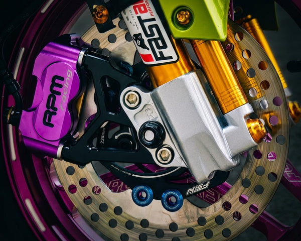Roue de moto avec equipement rpm racing